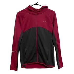 Champion Duo Dry Full Zip Pink and Gray Hoodie With Thumb Holes Size XL